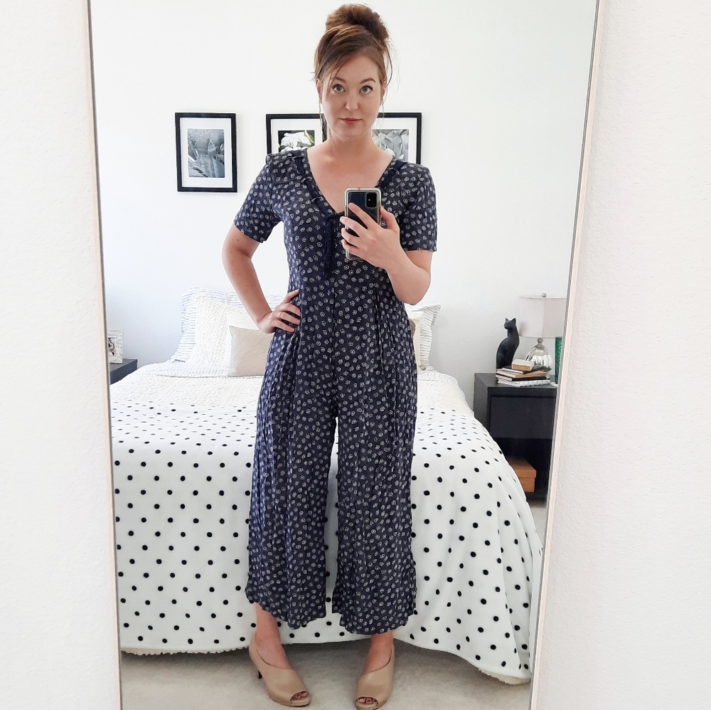 Expo Vintage Sunflower Floral Jumpsuit 12
